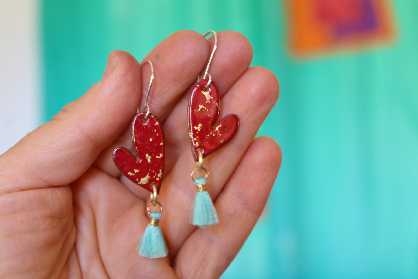 Corazones y pompones