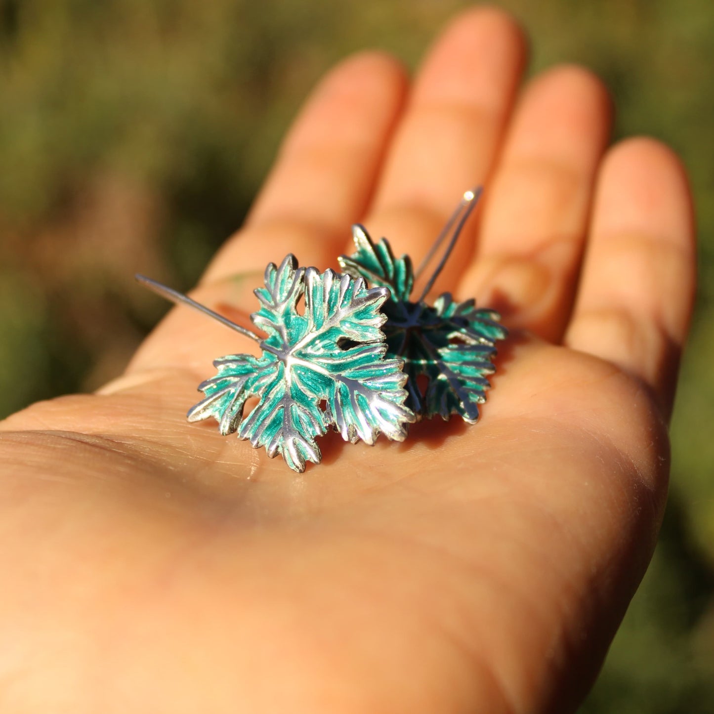 Aros hojas de parra en verano