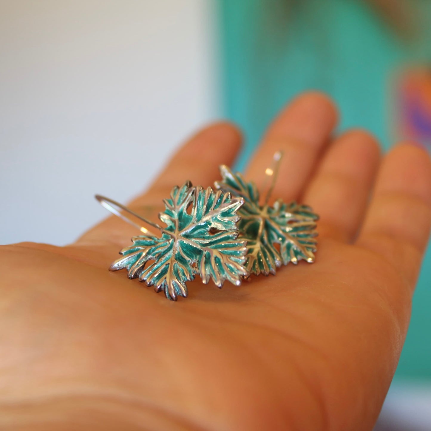 Aros hojas de parra en verano