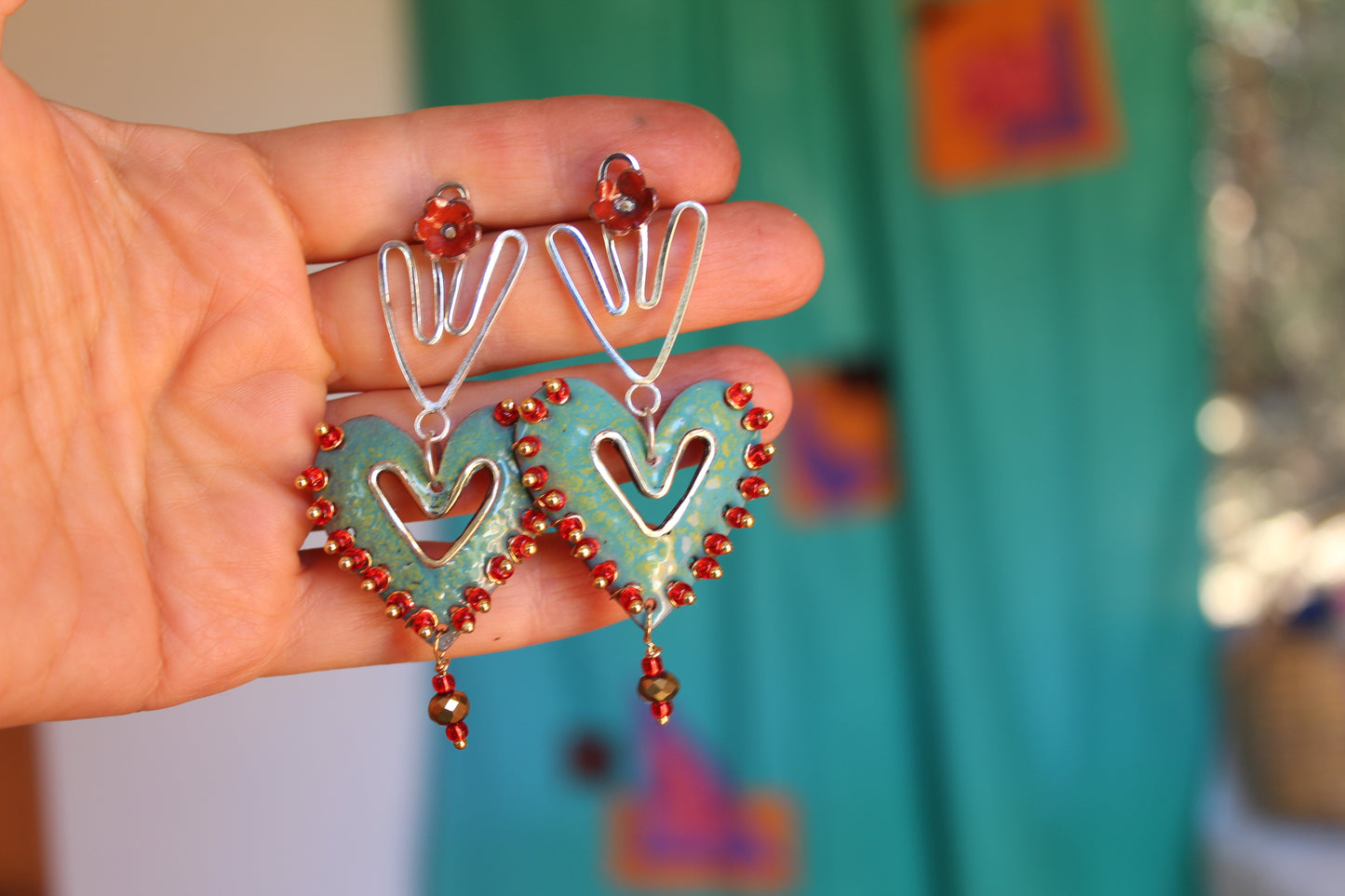 Aros corazón coronas