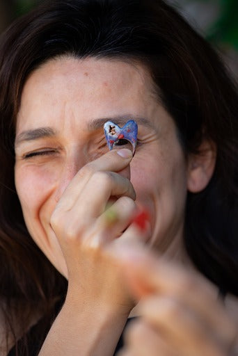 Anillo corazón roto dos caras