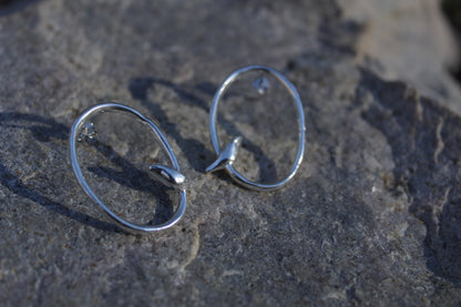 Aros de Plata 950 Ave sobre Rama | Joyería Inspirada en el Valle de Elqui