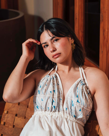 Aros hoja de Olivo bronce grande