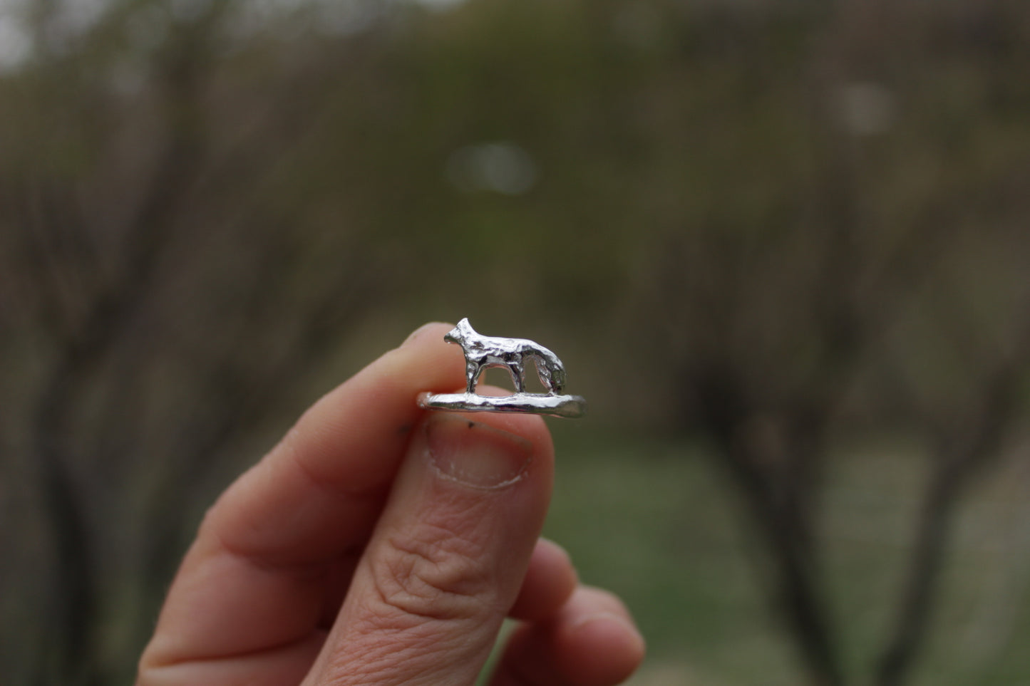 Anillo Zorrito de Plata 950