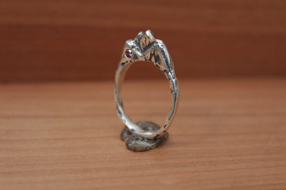 Anillo de plata 950 cordillera