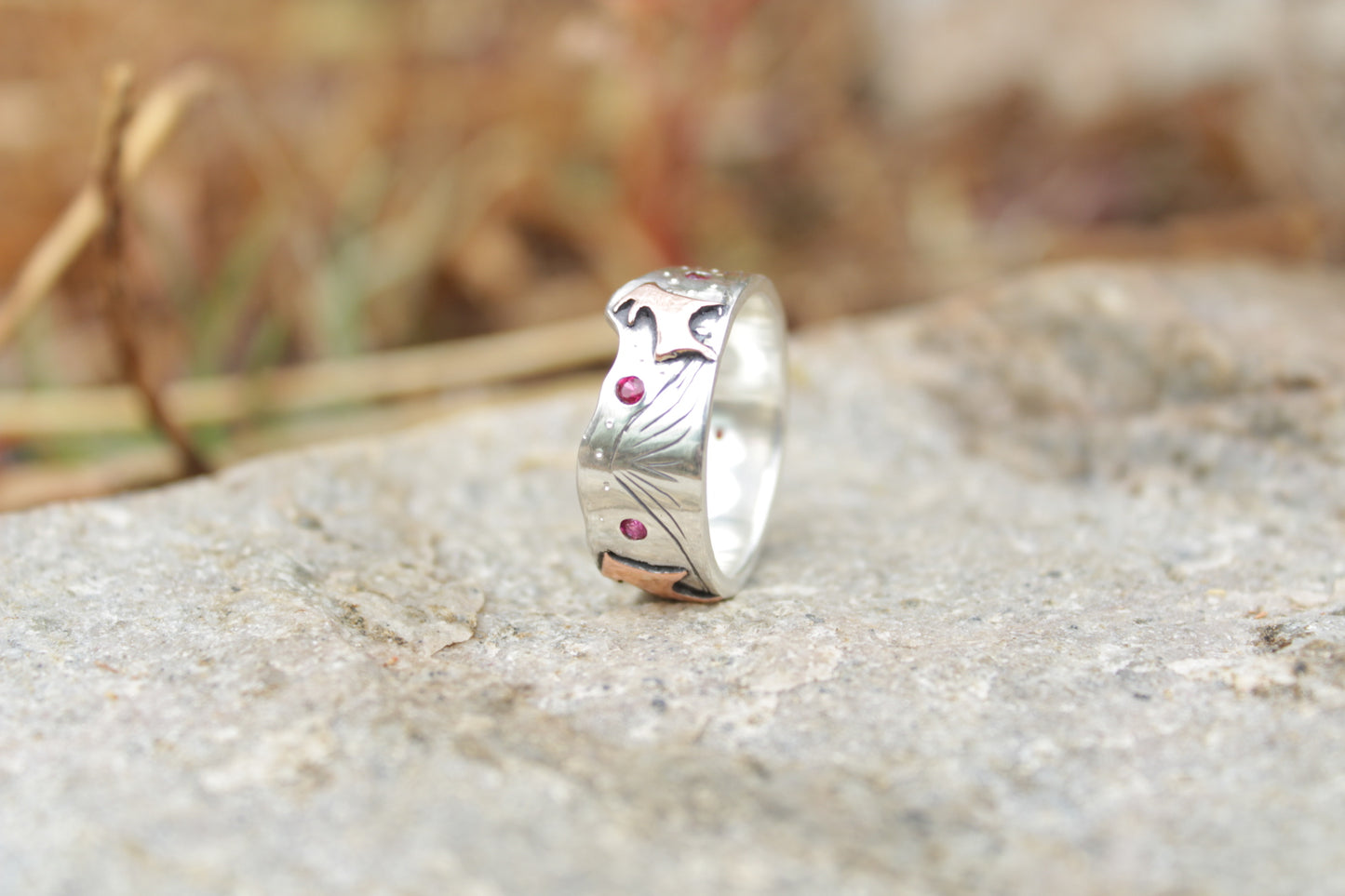 Anillo plata 950 cabras del Valle de Elqui