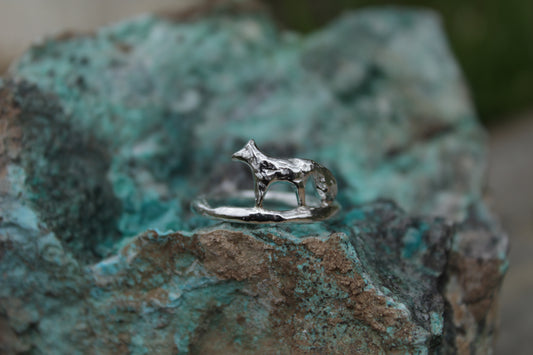 Anillo Zorrito de Plata 950/ Forjadas