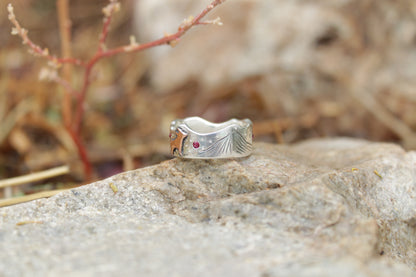 Anillo plata 950 cabras del Valle de Elqui