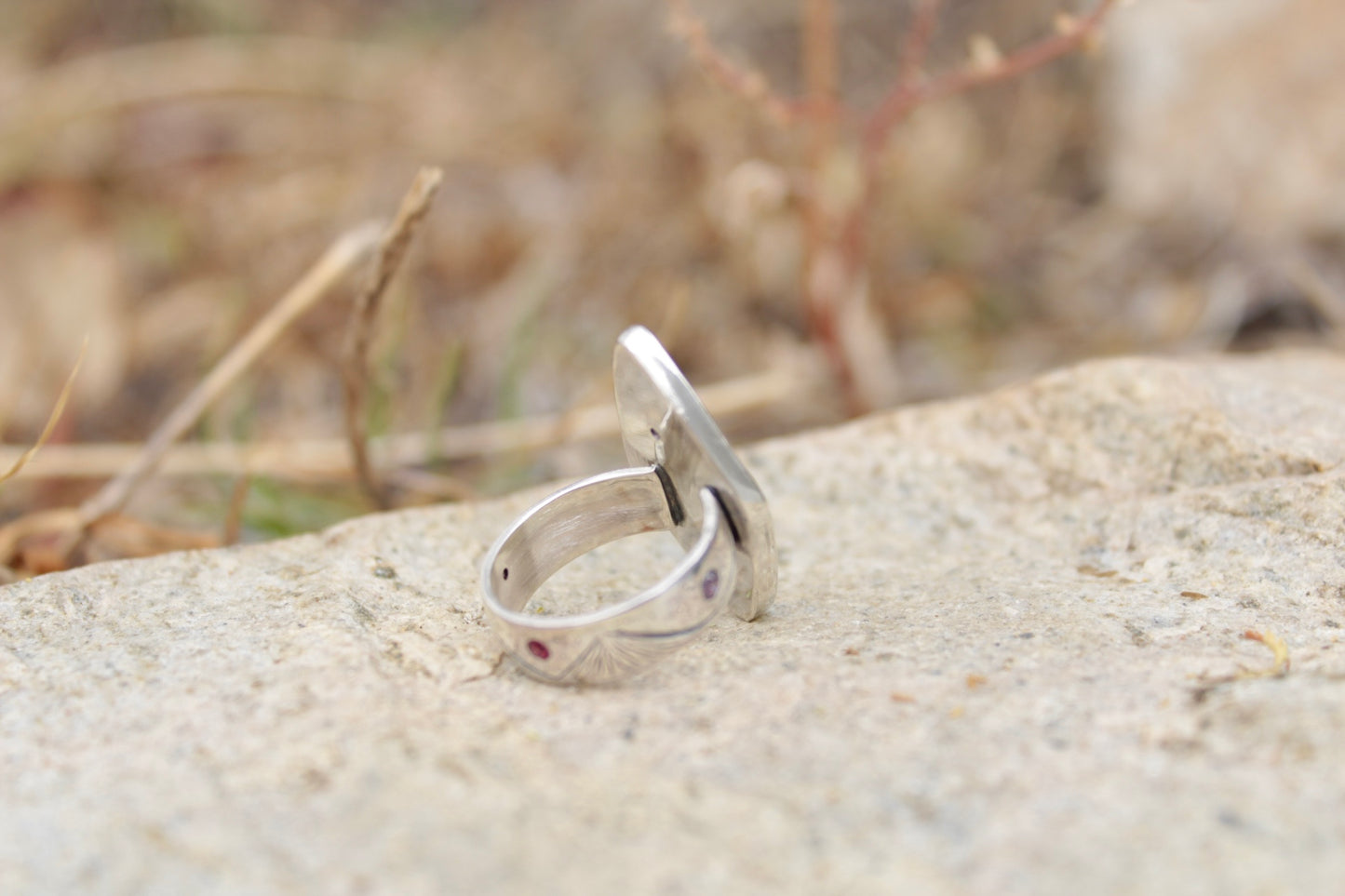 Anillo Aves Bajo las Estrellas en Plata 950 con Circones | Forjadas